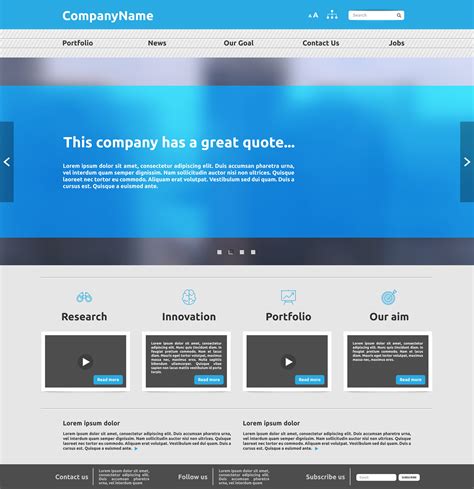 Modern website template for business, vector illustration 309398 Vector Art at Vecteezy