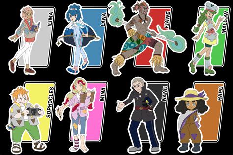 Neo Alola Gym Leaders by xxnightwindxx on DeviantArt