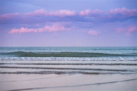 Sunset on thailand beach stock photo. Image of dusk, sand - 58777292