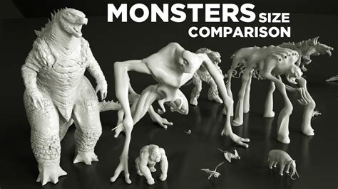 (Movie) MONSTERS Size COMPARISON 👹 3D Animation - YouTube