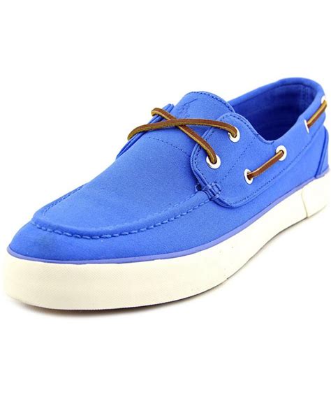 Polo Ralph Lauren Sander Moc Toe Canvas Boat Shoe' In Blue | ModeSens ...