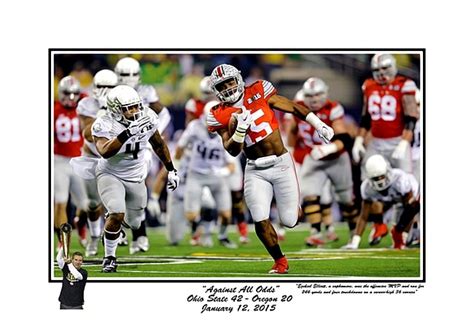 OHIO STATE BUCKEYES NATIONAL CHAMPIONSHIP AGAINST ALL ODDS ZEKE PRINT ...