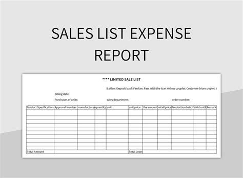 Sales And Expenses Excel Template