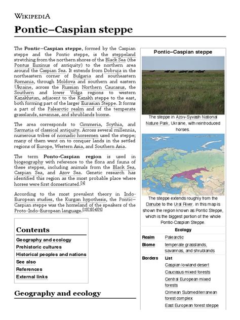 Pontic-Caspian Steppe | PDF