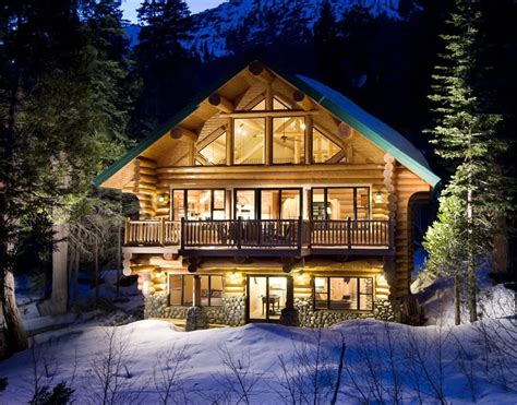 Download A Warm and Inviting Cozy Winter Cabin Nestled in Snowy Forest ...