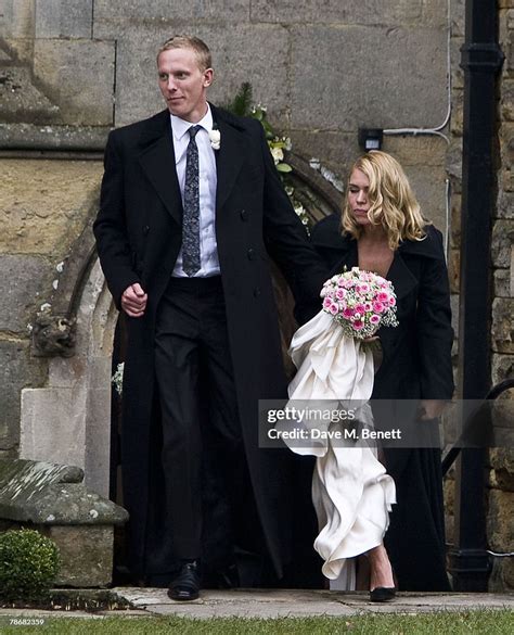 Laurence Fox and Billie Piper leave the Parish Church of St. Mary... News Photo - Getty Images