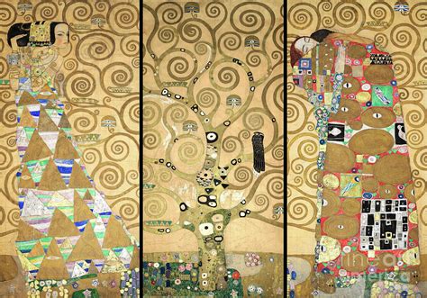 Stoclet Frieze Tree of Life Triptych - Remastered Painting by Gustav ...