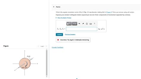 Solved What is the angular momentum vector of the 2.0 | Chegg.com