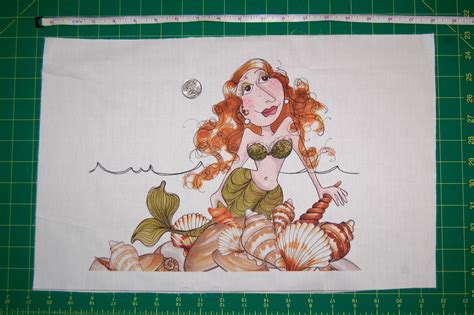 Loralie Designs - NEW!!! Large Portrait Fabric Panel "Mermina Mermaid ...