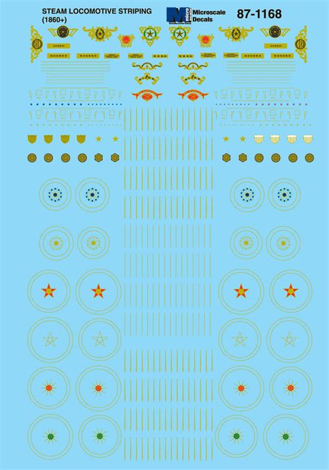 Microscale Decals: N Scale - Steam Locomotive Striping (1860s+)