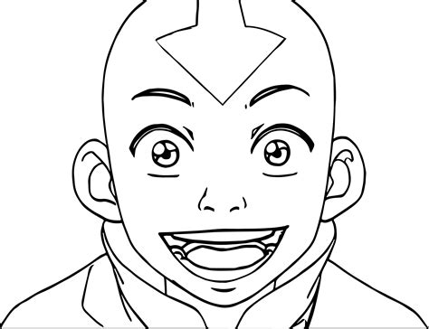 Aang Avatar Aang Face Coloring Page - Wecoloringpage.com