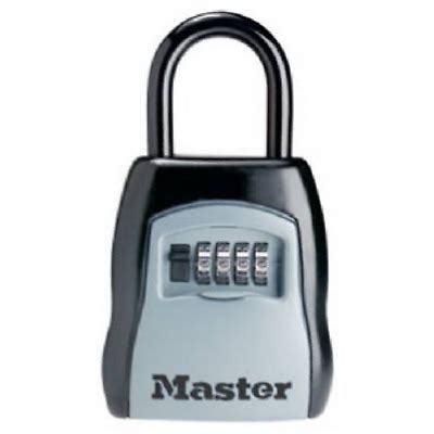 Portable Padlocks Key Storage Holder 4 Digit Lock Box Door Secure ...