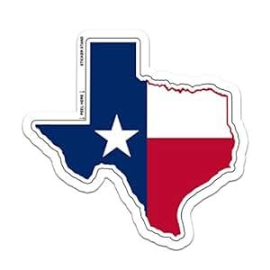 Amazon.com: Texas State Map Flag Large car window sticker decal 10" x 10": Automotive