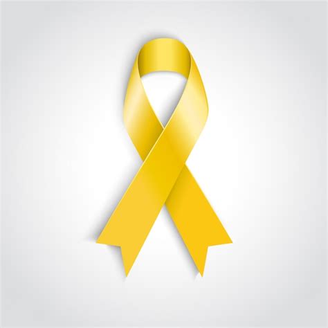 Yellow Cancer Ribbon Images - Free Download on Freepik