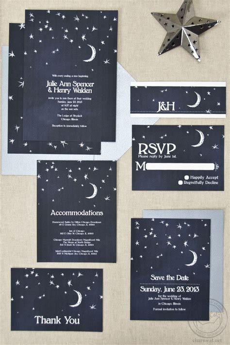 Star Themed Wedding Invitations - jenniemarieweddings