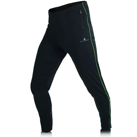 Ronhill Evolution Mens Long Black Trackster Running Pants Track Bottoms ...