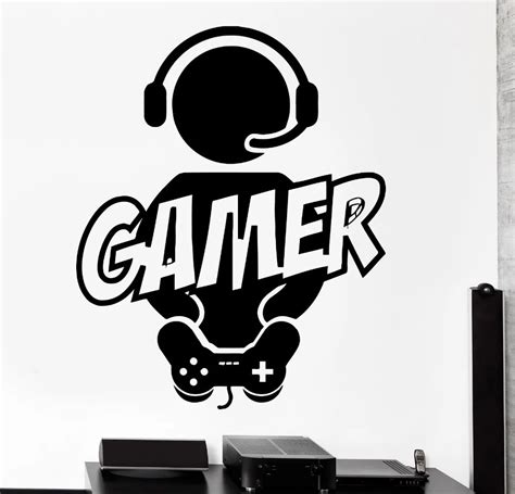 Aliexpress.com : Buy Boy Gamer Vinyl Wall Decal Gamer Play Room Video ...