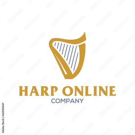 Harp Logo Stock Vector | Adobe Stock