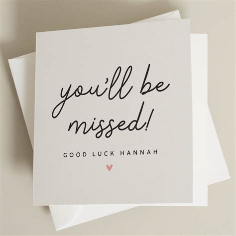 You'll Be Missed Card For Friend By Paper Scene