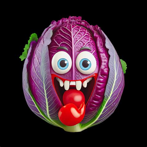 Red Cabbage, Funny Cartoon Free Stock Photo - Public Domain Pictures