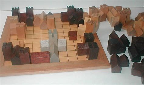 Cathedral Board Game Vintage Wooden Buildings and Board