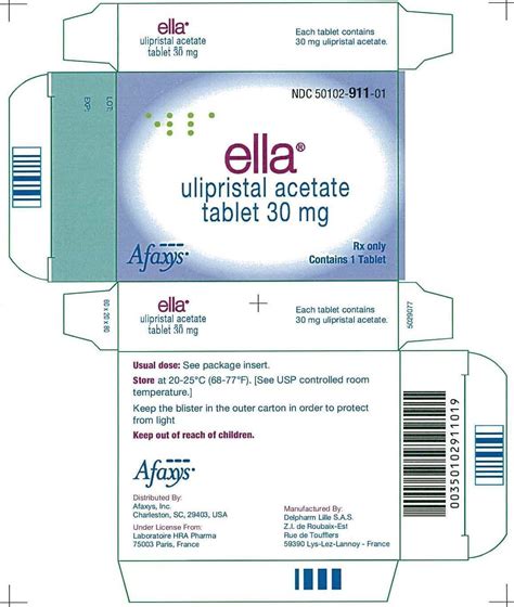 Ella - FDA prescribing information, side effects and uses