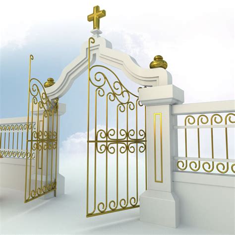 Pearly Gates of Heaven 3D Model $119 - .max .c4d .obj .lwo .3ds .ma ...