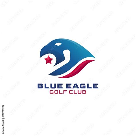 blue eagle head golf club emblem mascot logo design Stock Vector | Adobe Stock