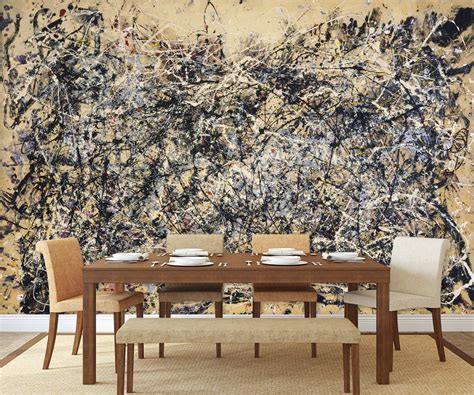 Jackson Pollock Mural Wallpaper Print Abstract Painting Peel - Etsy