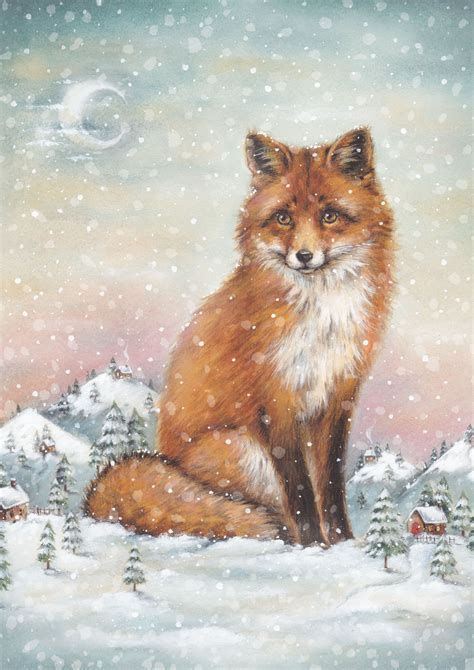 fox illustration watercolour animals from little things | Watercolor fox, Fox art, Fox art print