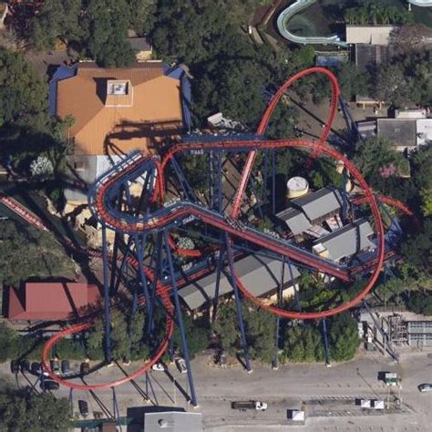 Sheikra Roller Coaster at Busch Gardens in Tampa, FL (Bing Maps)