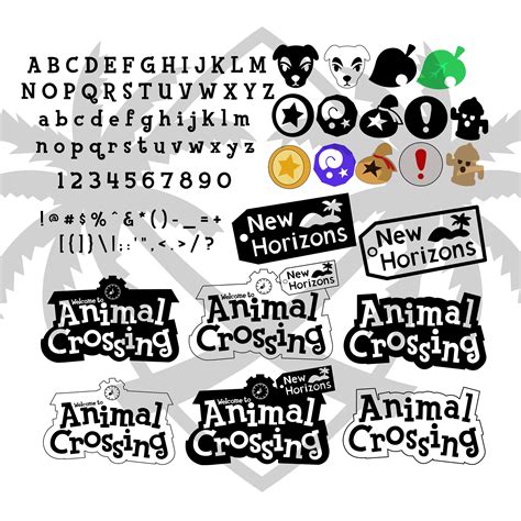 Animal Crossing SVG Bundle Pack Animal Crossing svg Logos Alphabet ...