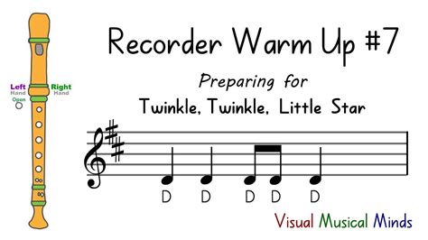 Recorder Notes For Twinkle Twinkle Little Star