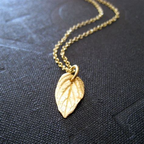 Items similar to Mint Leaf Necklace, gold leaf charm necklace, 14k gold filled chain, autumn ...