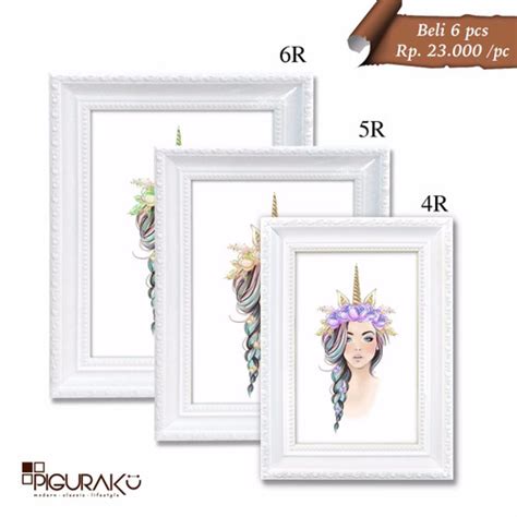 Jual 5R Frame Pigura Bingkai Foto Classic - White - Kota Surabaya ...