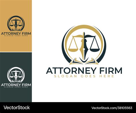 Law firm logo design lawyer logo template Vector Image