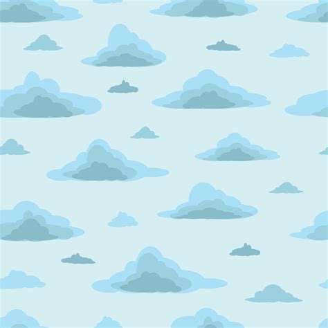 Seamless background pattern, different white clouds - Vector 3025962 ...