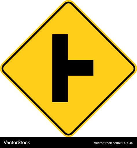 Usa traffic road signs side road intersection Vector Image