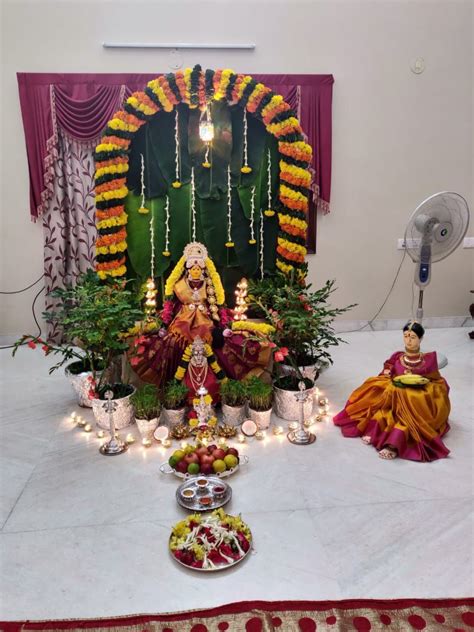 Vara Laxmi puja at home | Homemade decor, Varalaxmi pooja decoration ...