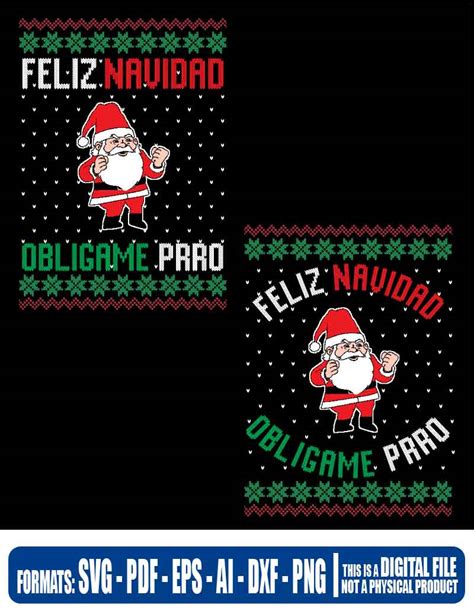 Feliz navidad obligame perro papa noel, svg, cricut, eps, svg, pdf, png ...