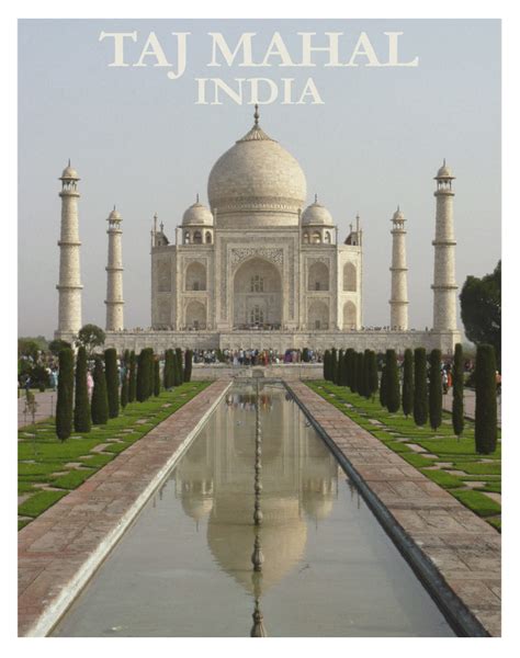 Taj Mahal Travel Poster Free Stock Photo - Public Domain Pictures
