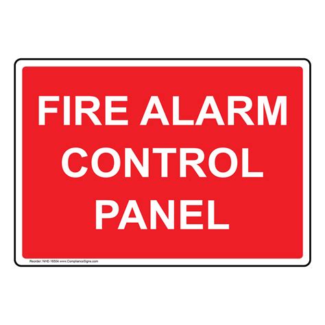 Glow Red Fire Alarm Control Panel Sign - Made in USA