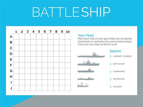 Battleship PRINTABLE Game - Etsy