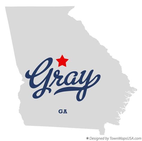 Map of Gray, GA, Georgia