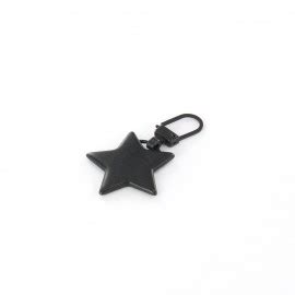 Zipper pull metal Star - black - Ma Petite Mercerie