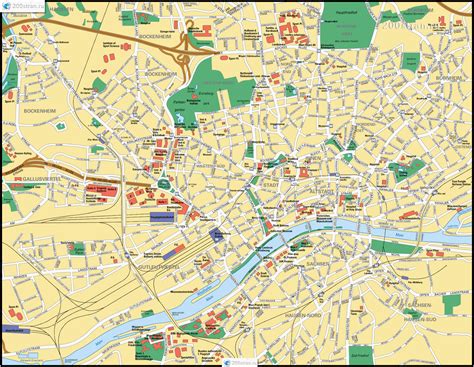 Map of Frankfurt am Main, Germany