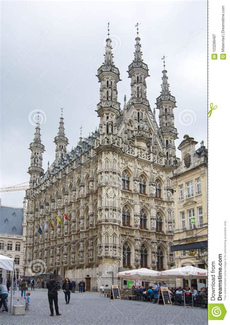 Leuven City hall, Belgium editorial photography. Image of church ...