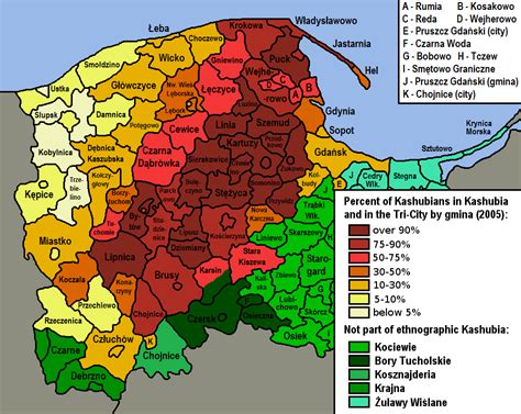 Population of Kashubians in Kashubia, 2005 : r/MapPorn