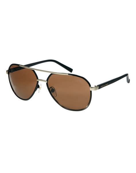 Michael kors Aviator Sunglasses in Black for Men | Lyst