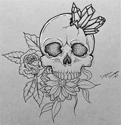 Crystal skull tattoo design | Cool tattoo drawings, Tattoo drawings ...